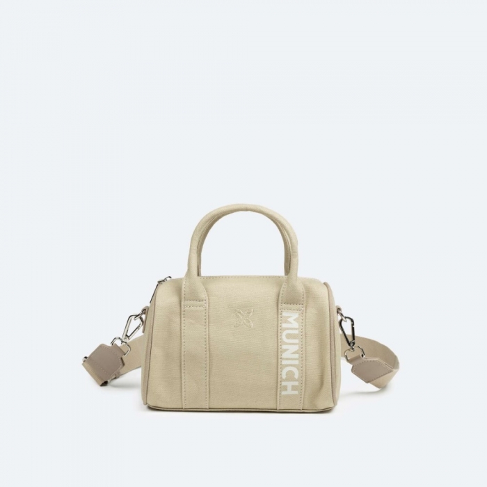 CALA CROSSBODY BARREL C/TAUPE + ORANGE - BEIGE