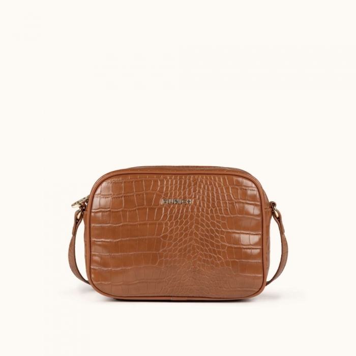 BLOCK CROCO FW25 CROSSBODY CAMERA C/BROWN - MARRÓN