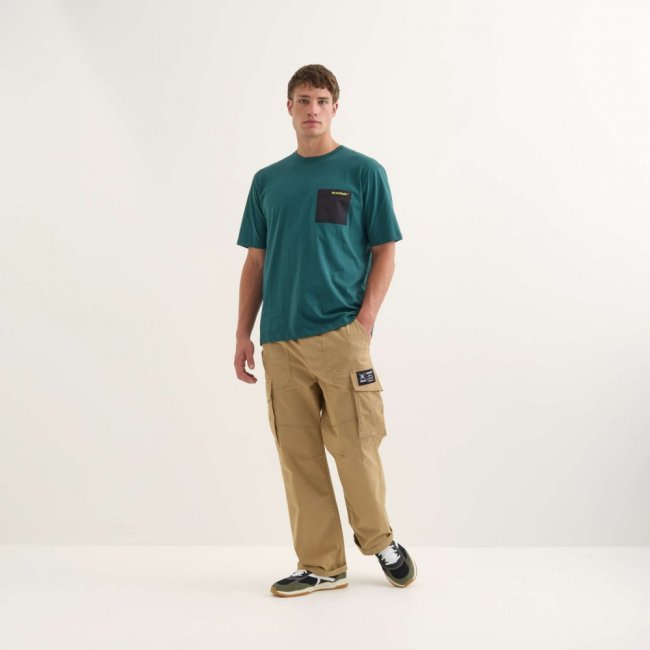 Camiseta MUNICH Ride streetwear hombre de algodón orgánico verde - VERDE