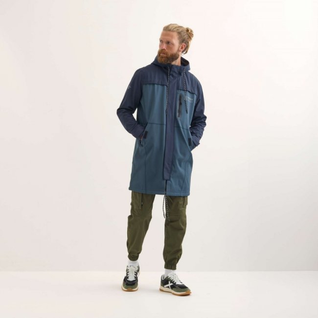 Parka MUNICH Rain lifestyle impermeable hombre de poliéster petroleo - AZUL