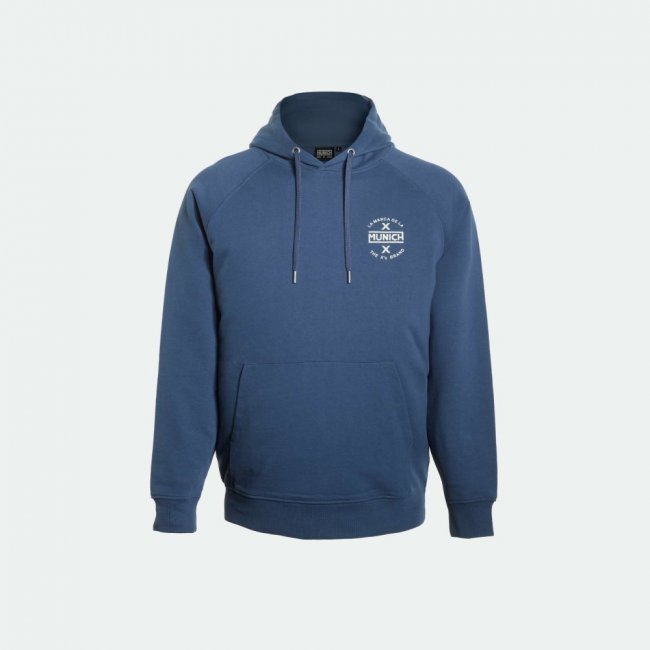 Sudadera MUNICH clásica de algodón azul marino - AZUL