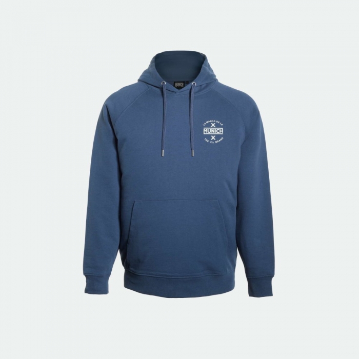 Sudadera MUNICH clásica de algodón azul marino - AZUL