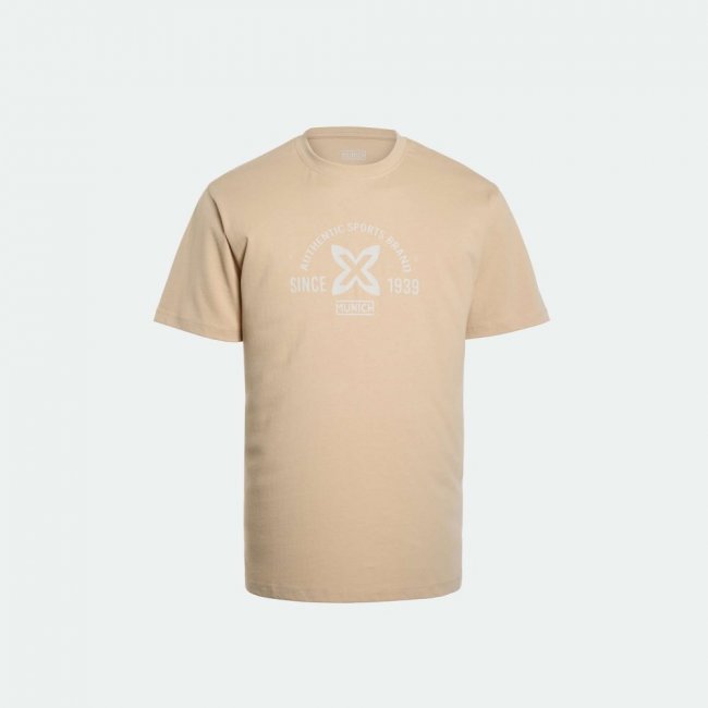 Camiseta MUNICH de algodón crudo - BEIGE