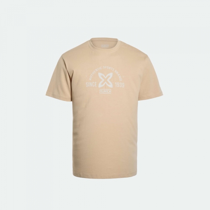 Camiseta MUNICH de algodón crudo - BEIGE