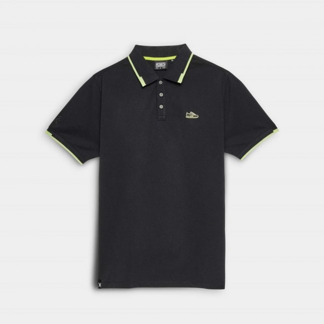Polo MUNICH slam lifestyle de algodón negro - NEGRO