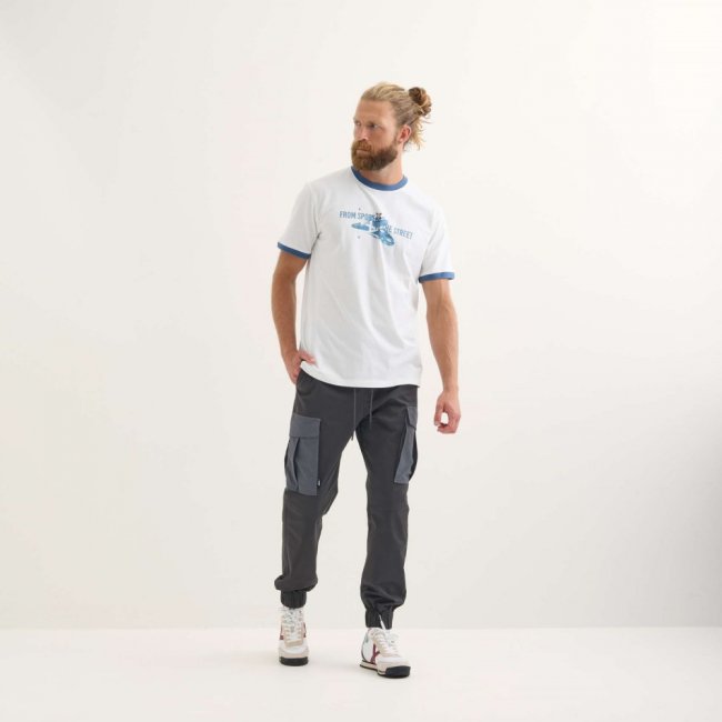 Camiseta MUNICH Barru lifestyle hombre de algodón orgánico blanco - BLANCO