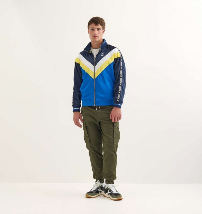 Chaqueta MUNICH Scudetto streetwear hombre de poliéster multicolor - AZUL