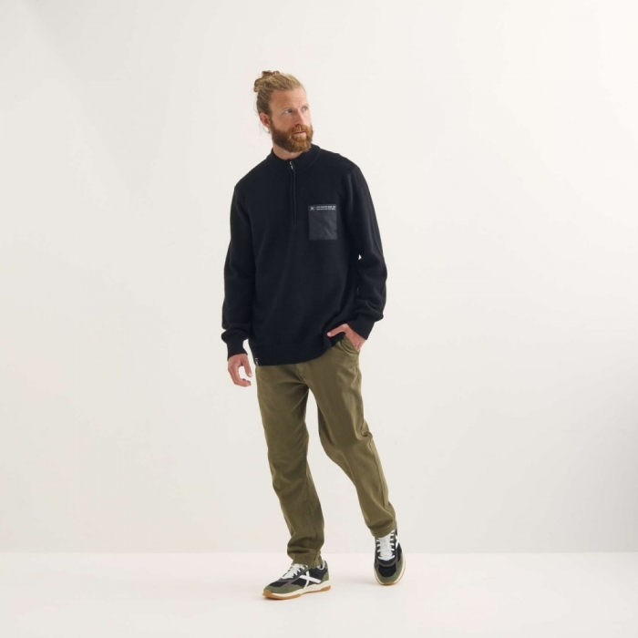 Jersey MUNICH Roma lifestyle hombre de algodón-poliéster negro - NEGRO