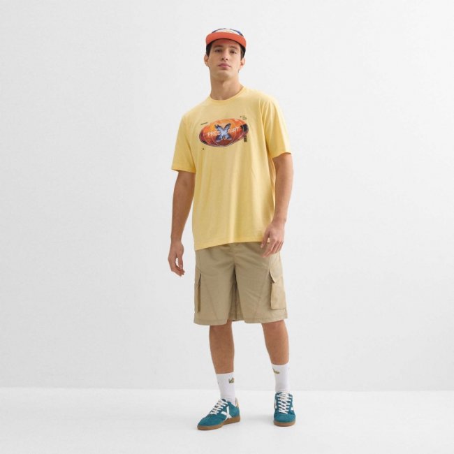 Camiseta oversize MUNICH streetwear de algodón orgánico amarillo - AMARILLO