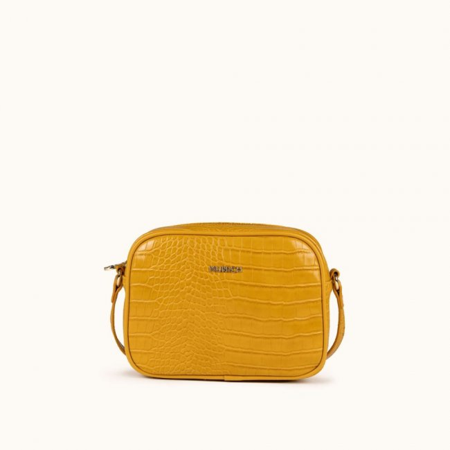 BLOCK CROCO FW25 CROSSBODY CAMERA C/MOUSTARD - AMARILLO