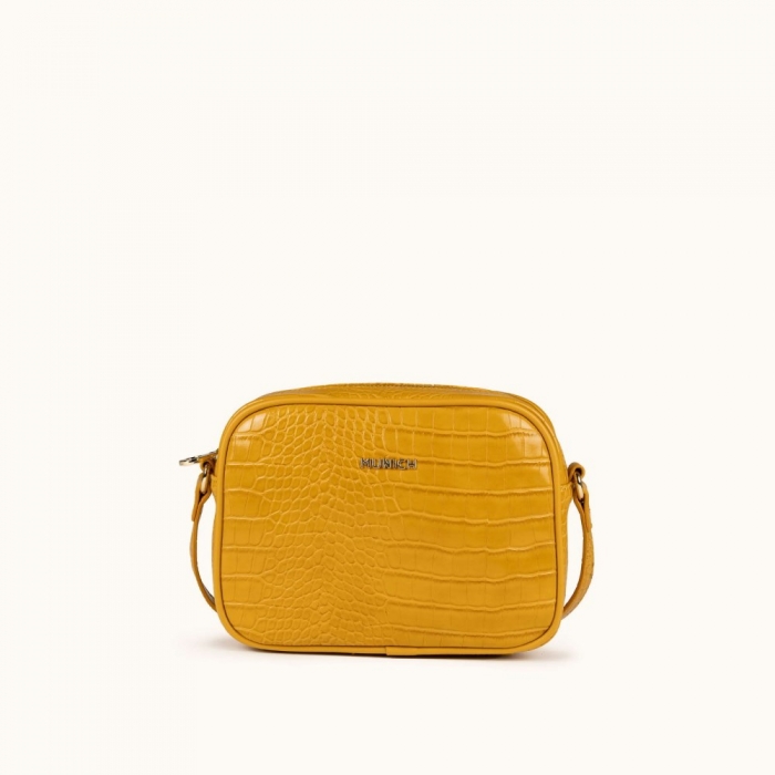 BLOCK CROCO FW25 CROSSBODY CAMERA C/MOUSTARD - AMARILLO