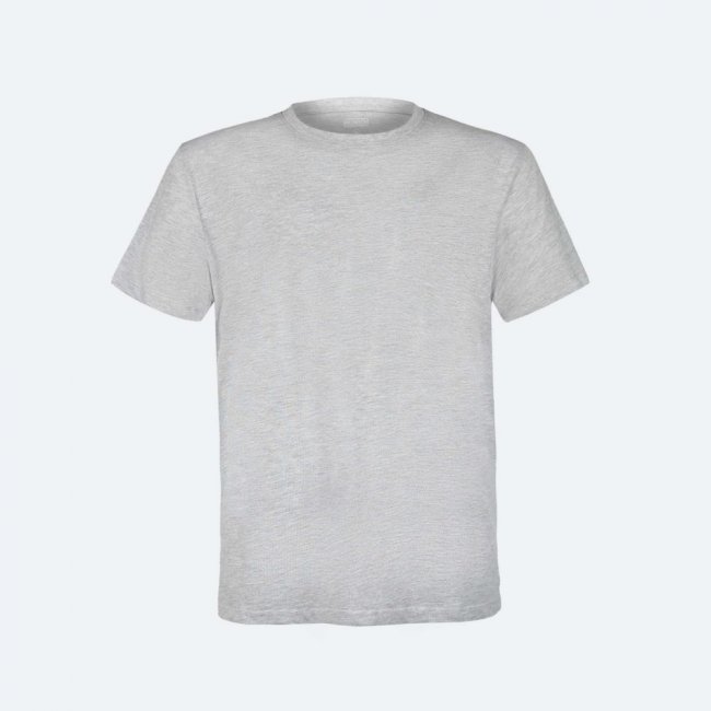 Camiseta MUNICH casual de algodón-viscosa gris - GRIS