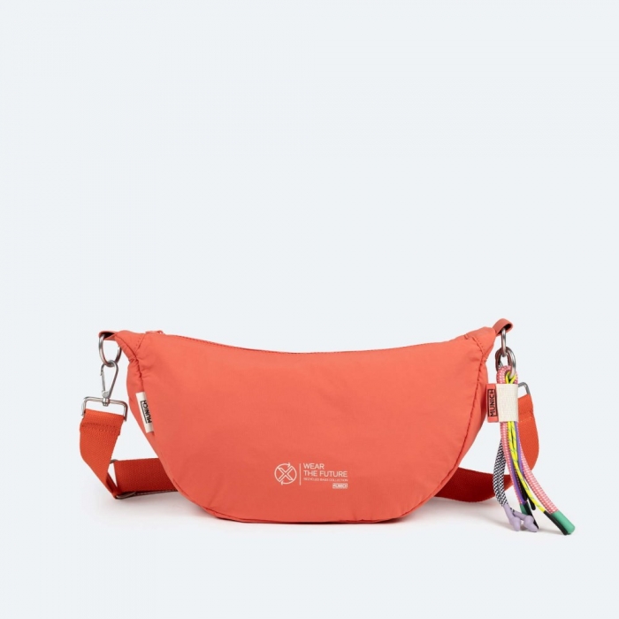 DEEP RECYCLED CROSSBODY BAGUETTE C/CORAL - NARANJA