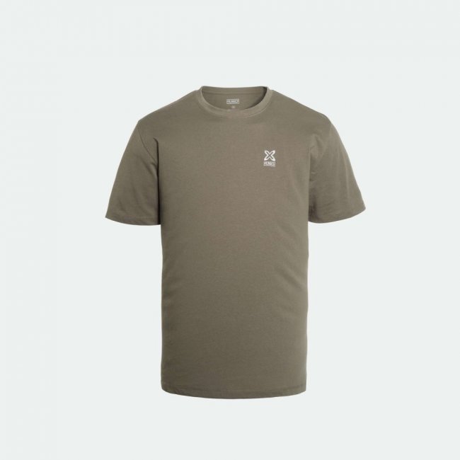 Camiseta MUNICH básica de algodón khaki - CAQUI