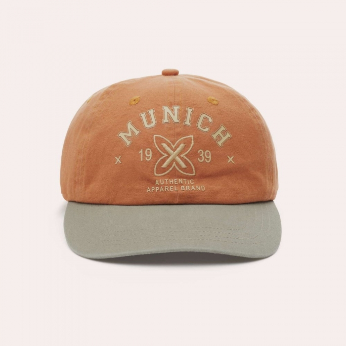 Gorra MUNICH varsity lifestyle de algodón naranja - NARANJA