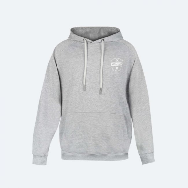 Sudadera con capucha MUNICH Classic de algodón gris - GRIS
