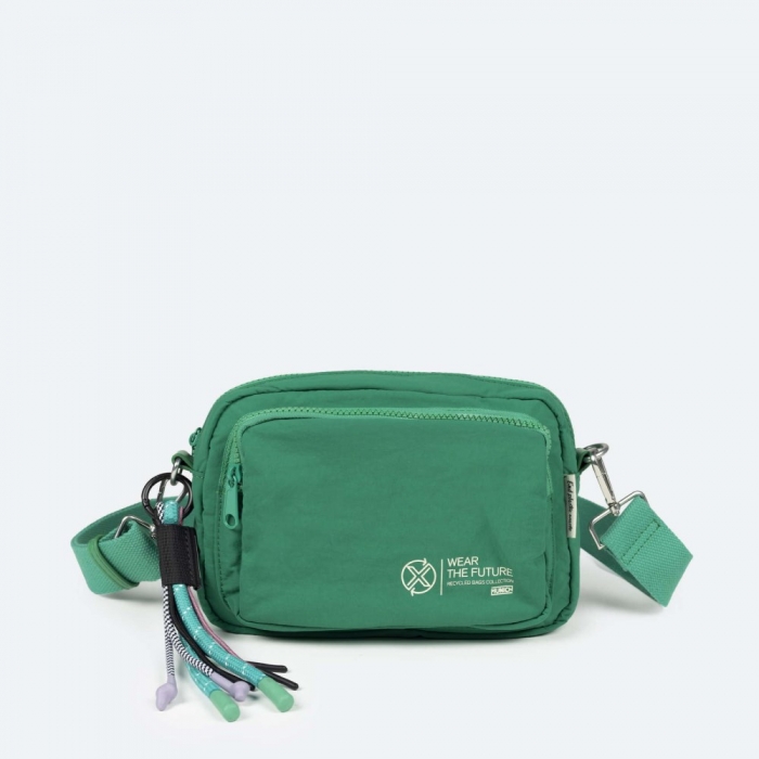 DEEP RECYCLED CROSSBODY CAMERA C/GREEN - VERDE