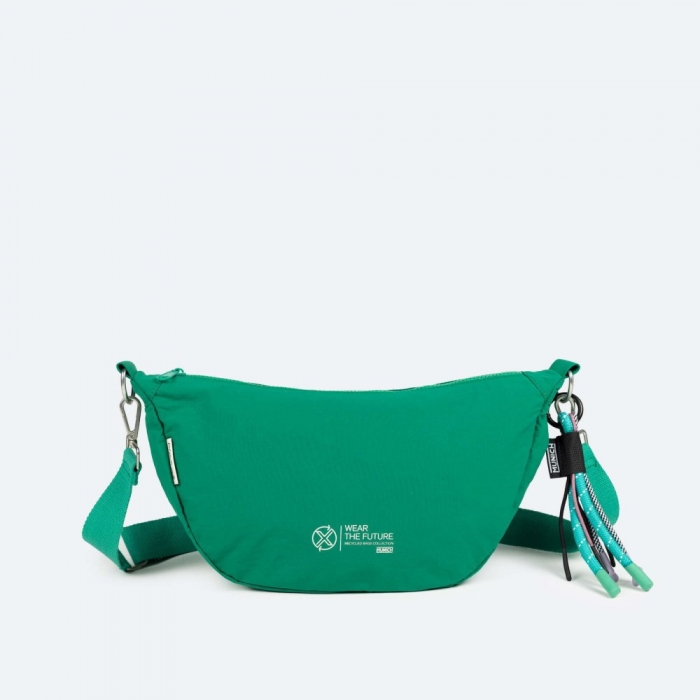 DEEP RECYCLED CROSSBODY BAGUETTE C/GREEN - VERDE