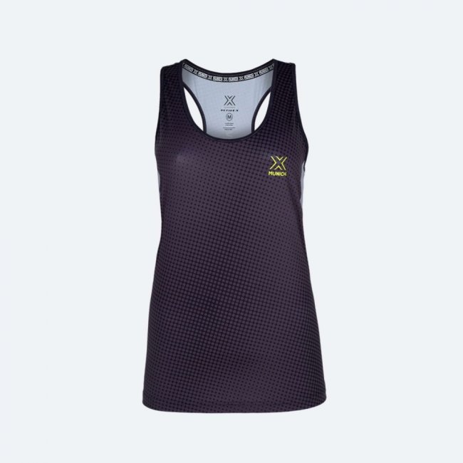 Camiseta sin mangas MUNICH Top Club de poliéster-elastano negro - NEGRO