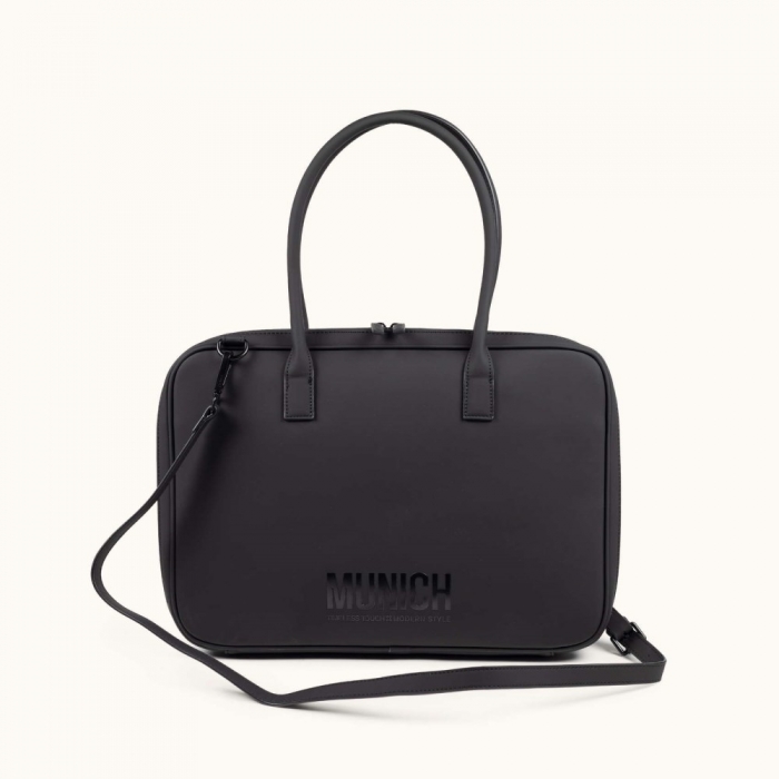 ESSENCE RECYCLED FW25 SHOPPER C/BLACK - NEGRO