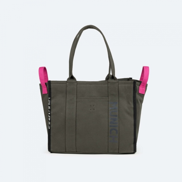 CALA SHOPPER C/KHAKI + FUCSIA - CAQUI
