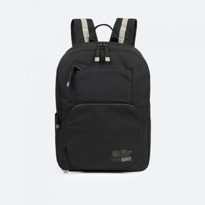 TECA RECYCLED BACKPACK DOUBLE C/BLACK - NEGRO