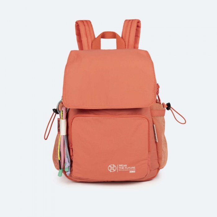 DEEP RECYCLED BACKPACK C/CORAL - NARANJA
