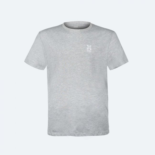 Camiseta MUNICH basica de algodón gris - GRIS