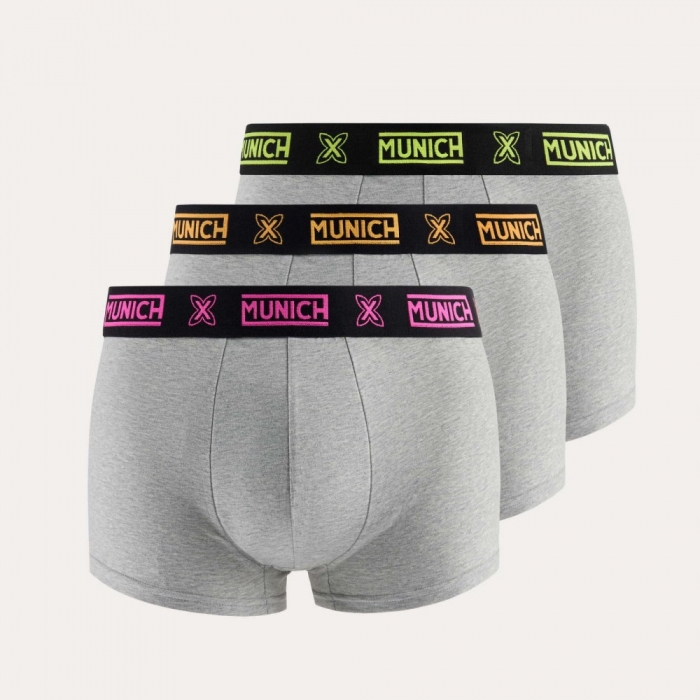 Calzonzillos MUNICH boxer de algodón-eslastano gris -