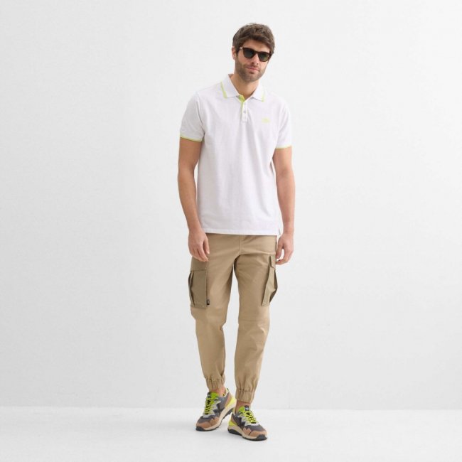 Polo MUNICH slam lifestyle de algodón blanco - BLANCO