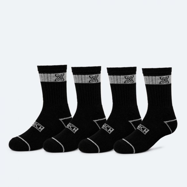 Calcetines MUNICH crew sport de algodón-poliéster-espandex negro -