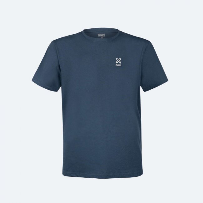 Camiseta MUNICH basica de algodón azul - AZUL