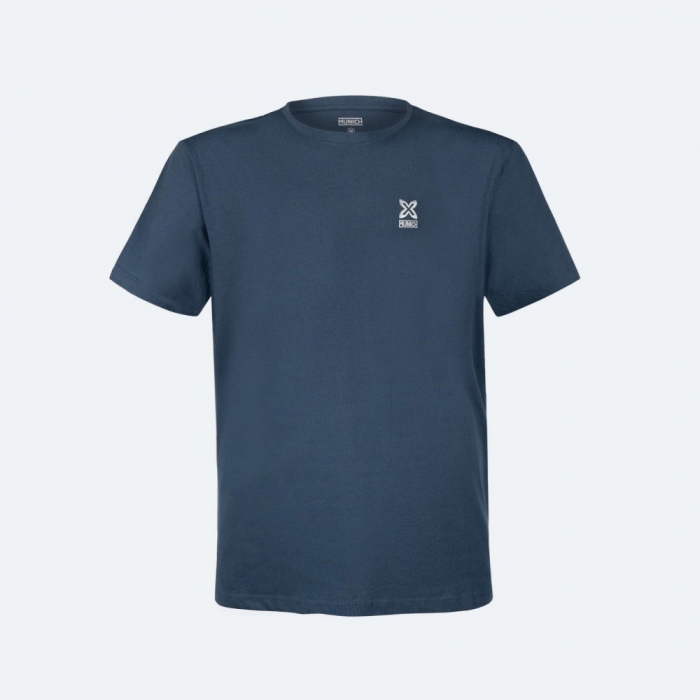 Camiseta MUNICH basica de algodón azul - AZUL
