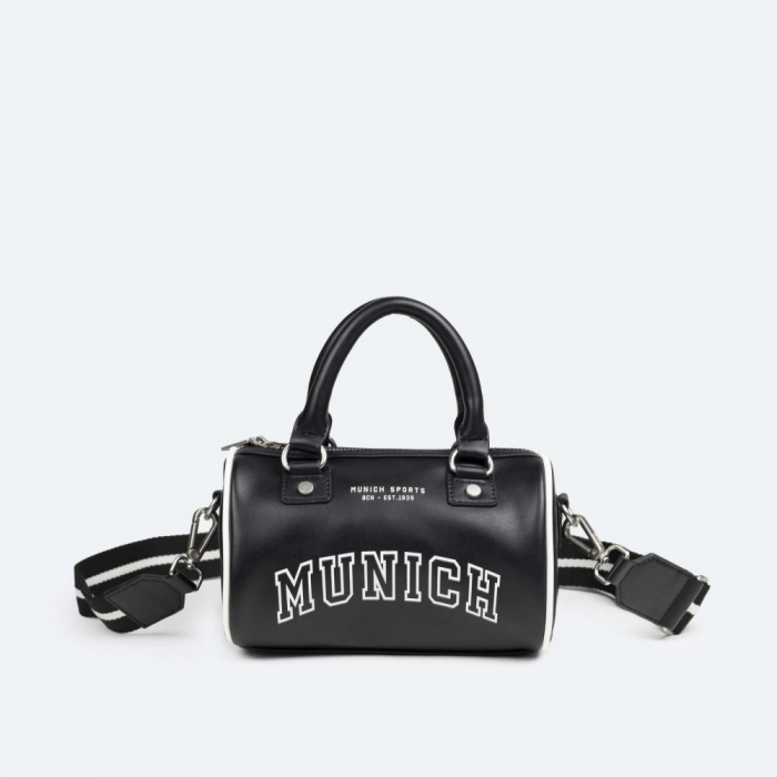 COURT CROSSBODY BARREL C/BLACK - NEGRO