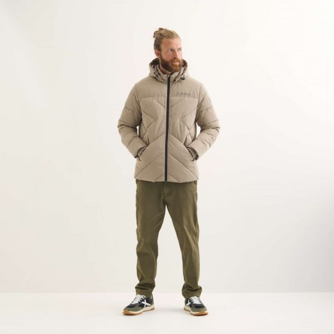 Chaqueta MUNICH Cloud lifestyle hombre de poliéster camel - MARRÓN