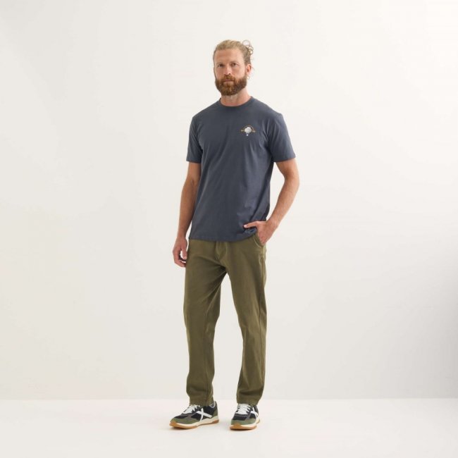 Camiseta MUNICH Reglamento lifestyle hombre de algodón orgánico antracita - GRIS