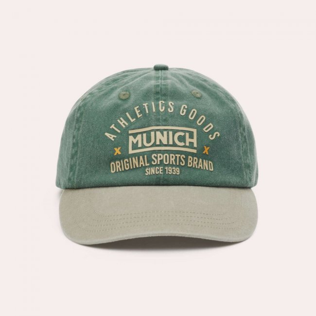 Gorra MUNICH athletics lifestyle de algodón caqui - VERDE