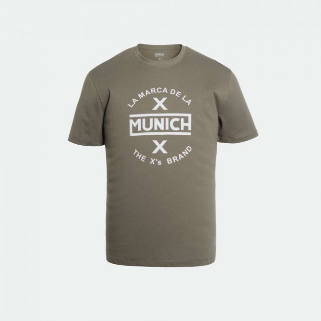 Camiseta MUNICH de algodón khaki - CAQUI