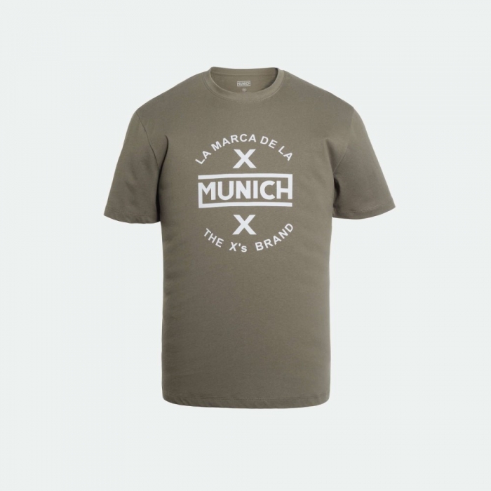 Camiseta MUNICH de algodón khaki - CAQUI