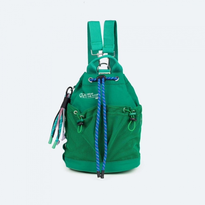 DEEP RECYCLED DRAWSTRING BACKPACK C/GREEN - VERDE