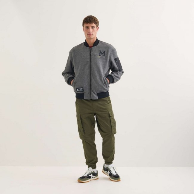 Chaqueta MUNICH Blast streetwear hombre de poliéster plateado - PLATEADO