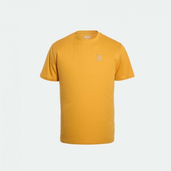 Camiseta MUNICH básica de algodón mostaza - AMARILLO