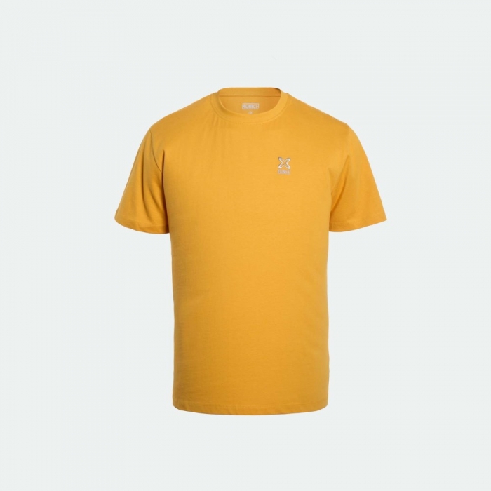 Camiseta MUNICH básica de algodón mostaza - AMARILLO