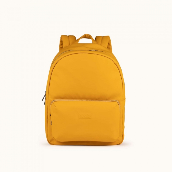 PEAK RECYCLED FW25 BACKPACK C/MOUSTARD - AMARILLO