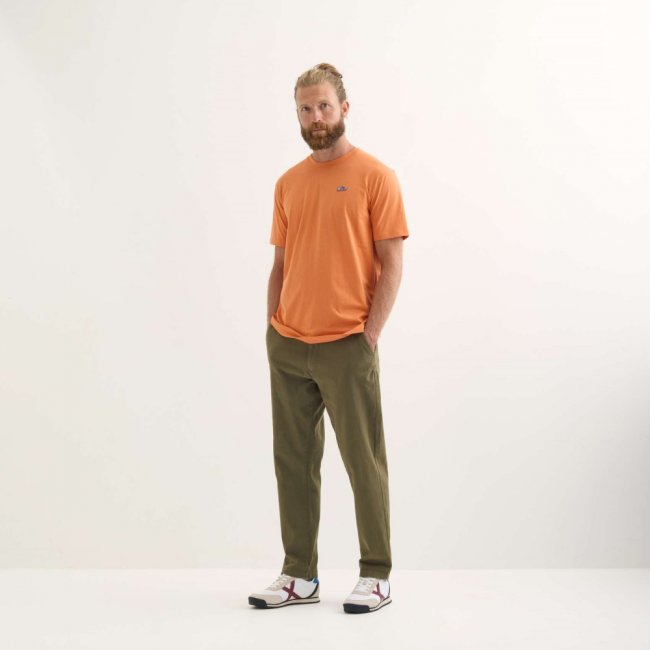 Camiseta MUNICH Heritage lifestyle hombre de algodón orgánico naranja - NARANJA