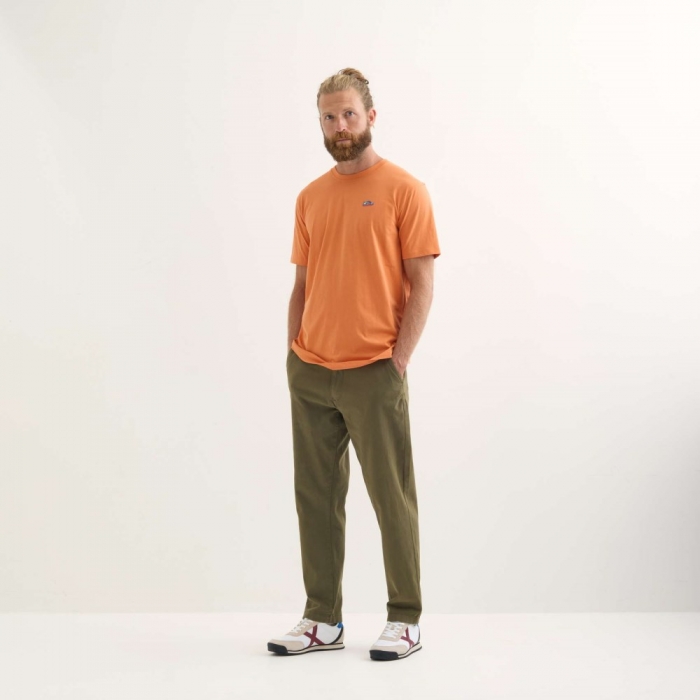 Camiseta MUNICH Heritage lifestyle hombre de algodón orgánico naranja - NARANJA