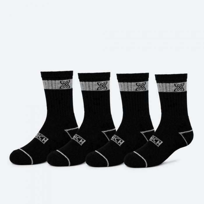 Calcetines MUNICH crew sport de algodón-poliéster-espandex negro -