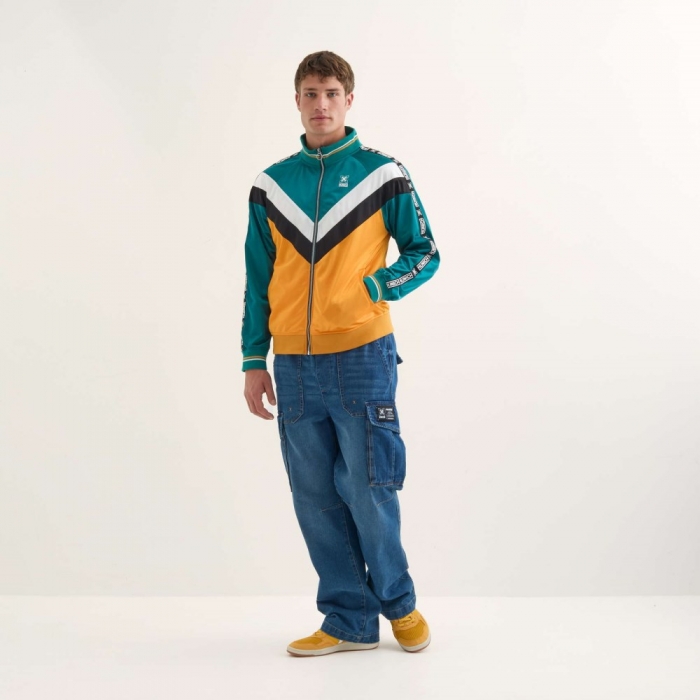 Chaqueta MUNICH Scudetto streetwear hombre de poliéster multicolor - NARANJA