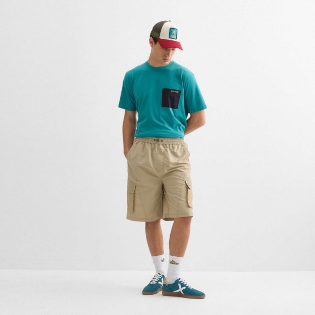 Bermuda MUNICH Trek streetwear de nylon camel - CAMEL