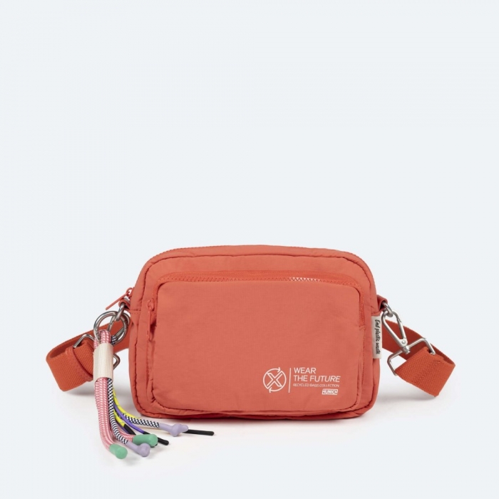 DEEP RECYCLED CROSSBODY CAMERA C/CORAL - NARANJA
